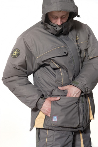 Зимний костюм для рыбалки Canadian Camper Snow Lake Pro цвет Stone (2XL) фото 3